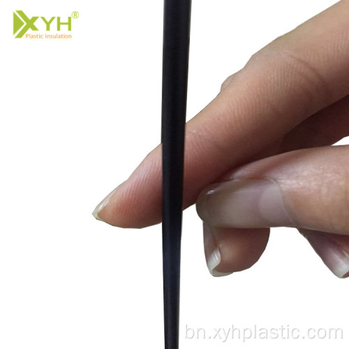 কালো POM Acetal প্লাস্টিক রাউন্ড বার রড 20mm